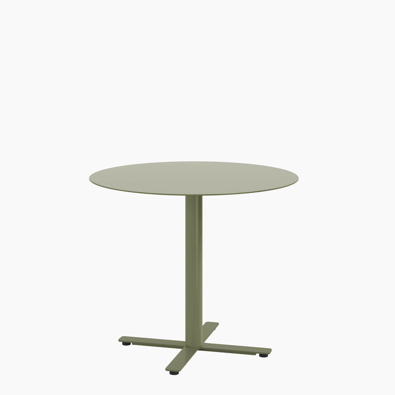 Cafe Table - Round Top, X Base