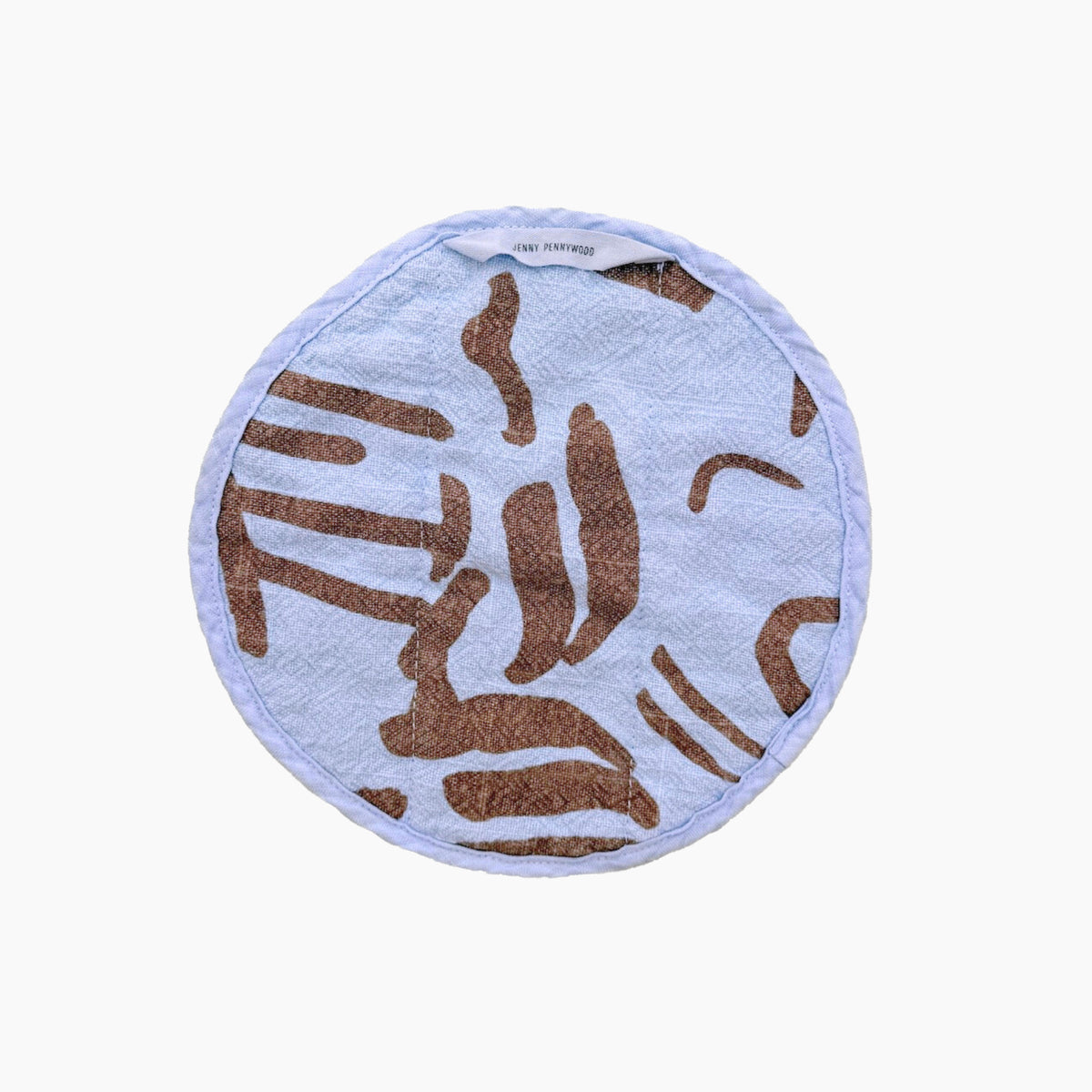 Jenny Pennywood | Round Potholder - Fold in Clay & Mist