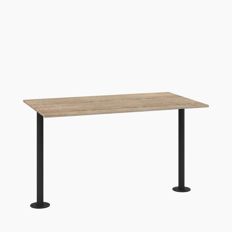 ADA Cafe Table - Rectangular Top, Bolted Two-Stem Base