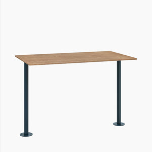 Cafe Table - Rectangular Top, Bolted Two-Stem Base