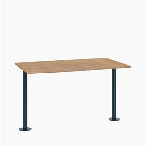 Cafe Table - Rectangular Top, Bolted Two-Stem Base