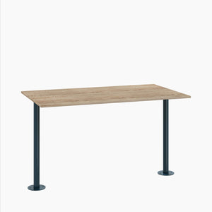 ADA Cafe Table - Rectangular Top, Bolted Two-Stem Base