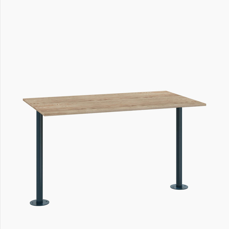 Cafe Table - Rectangular Top, Bolted Two-Stem Base