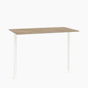ADA Cafe Table - Rectangular Top, Bolted Two-Stem Base