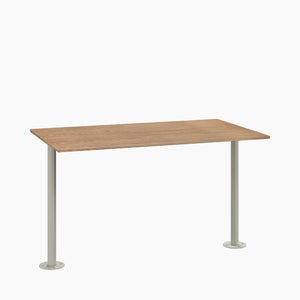 Cafe Table - Rectangular Top, Bolted Two-Stem Base