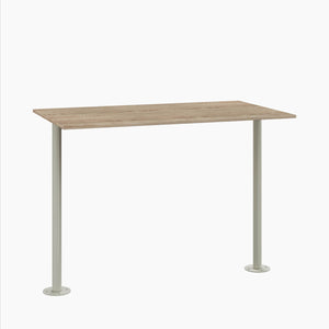 Cafe Table - Rectangular Top, Bolted Two-Stem Base