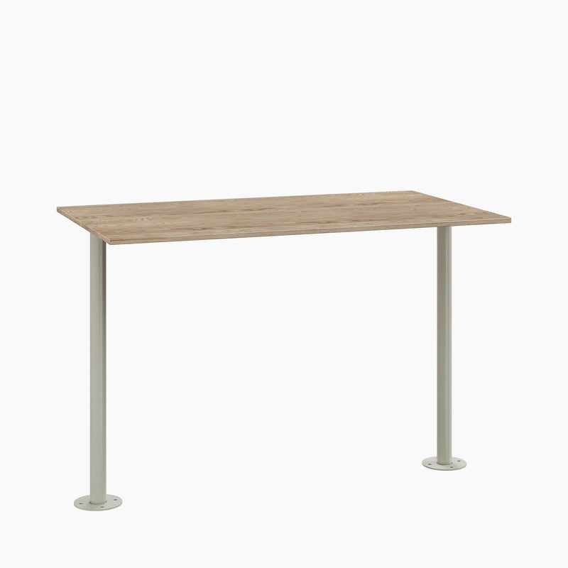 ADA Cafe Table - Rectangular Top, Bolted Two-Stem Base