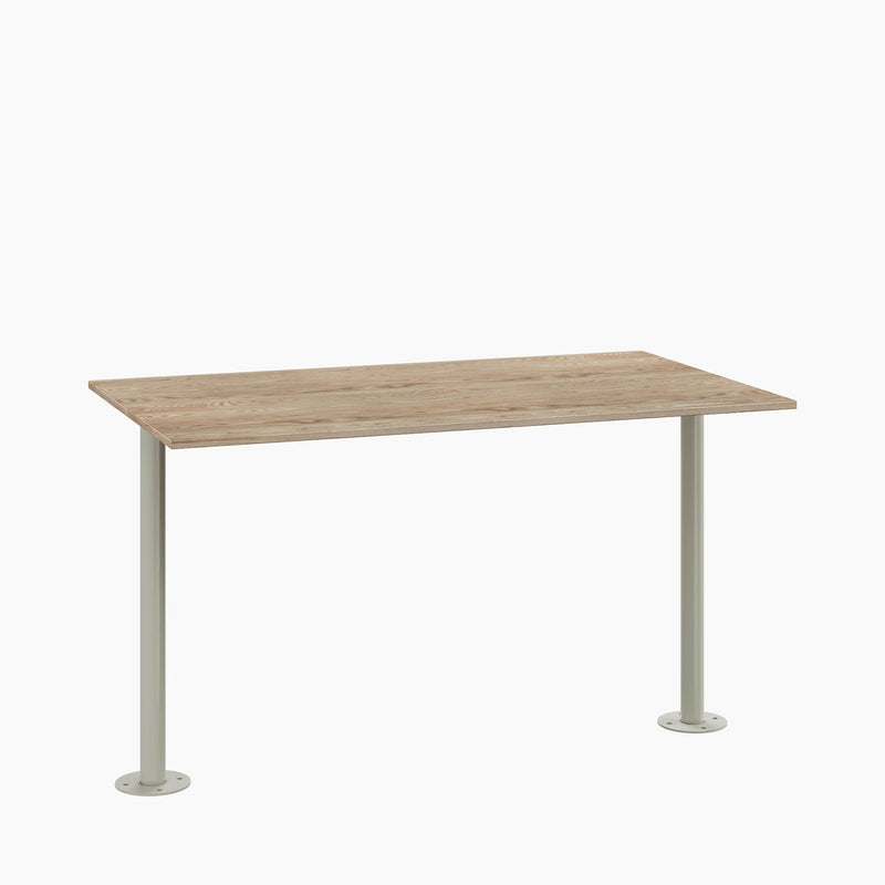 Cafe Table - Rectangular Top, Bolted Two-Stem Base