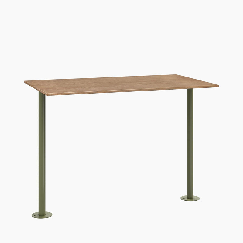 Cafe Table - Rectangular Top, Bolted Two-Stem Base