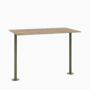 ADA Cafe Table - Rectangular Top, Bolted Two-Stem Base