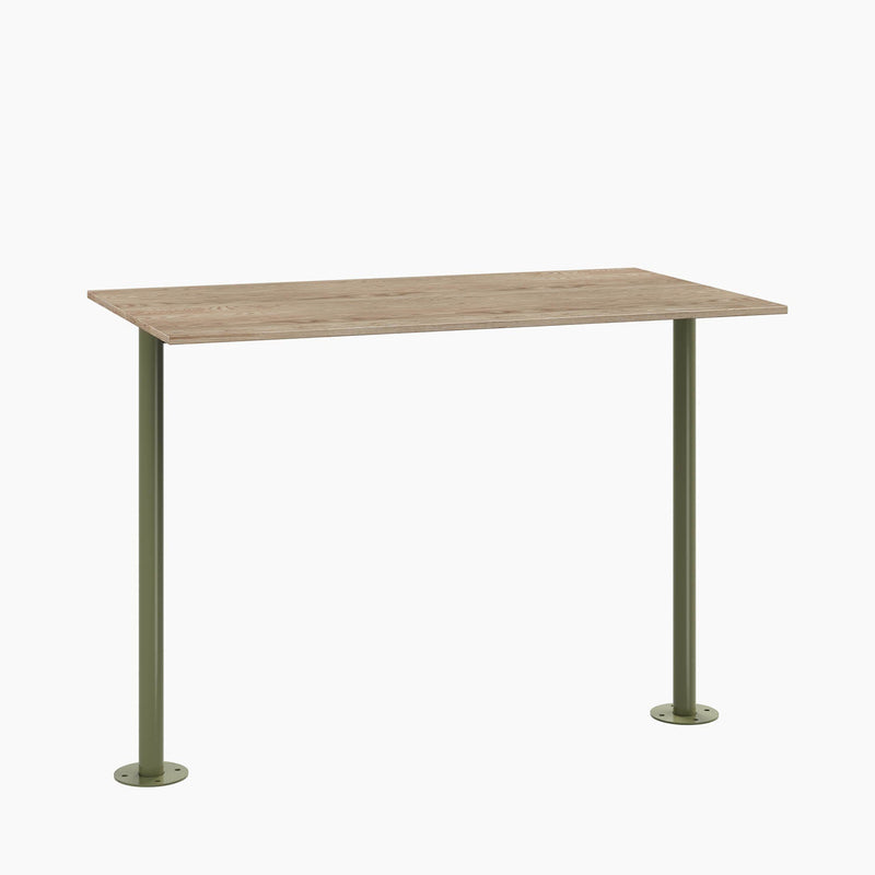 ADA Cafe Table - Rectangular Top, Bolted Two-Stem Base