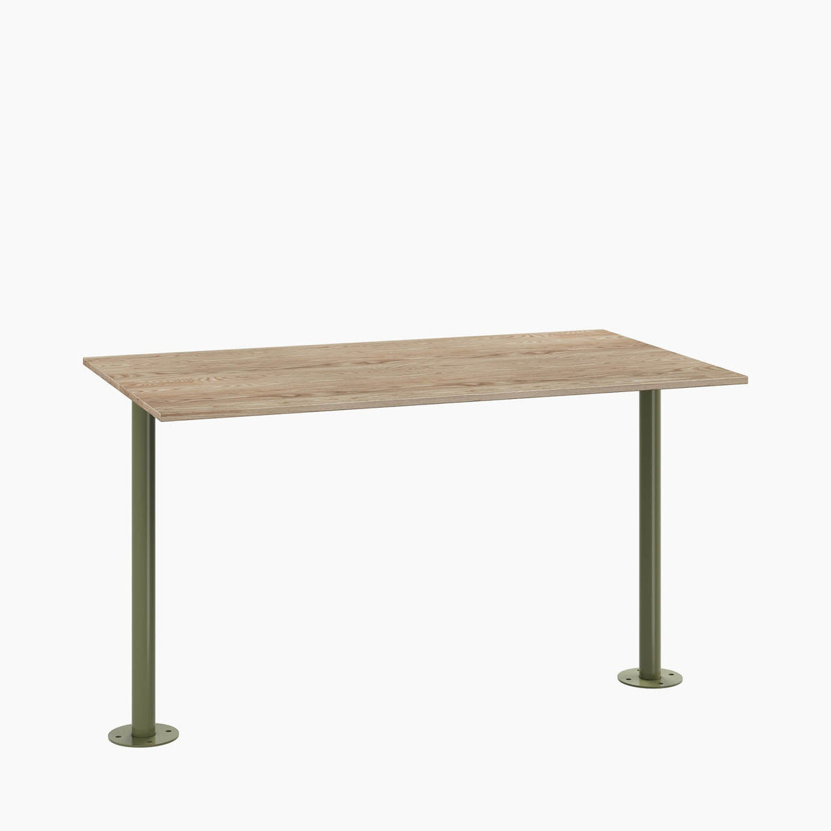 ADA Cafe Table - Rectangular Top, Bolted Two-Stem Base