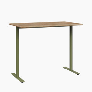 Cafe Table - Rectangular Top, T-Leg Base