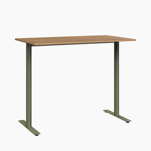ADA Cafe Table - Rectangular Top, T-Leg Base