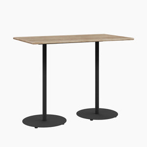 Cafe Table - Rectangular Top, Weighted Two-Stem Base