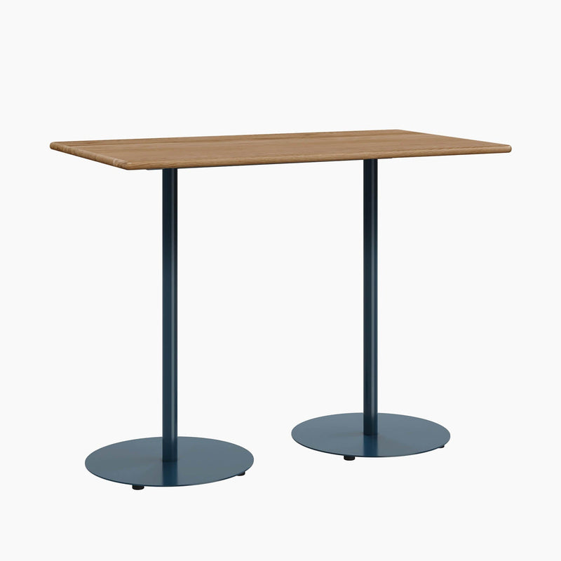 Cafe Table - Rectangular Top, Weighted Two-Stem Base