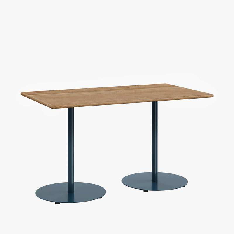 Cafe Table - Rectangular Top, Weighted Two-Stem Base