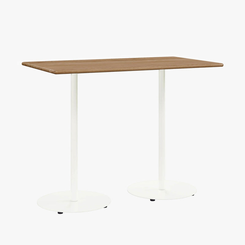 Cafe Table - Rectangular Top, Weighted Two-Stem Base