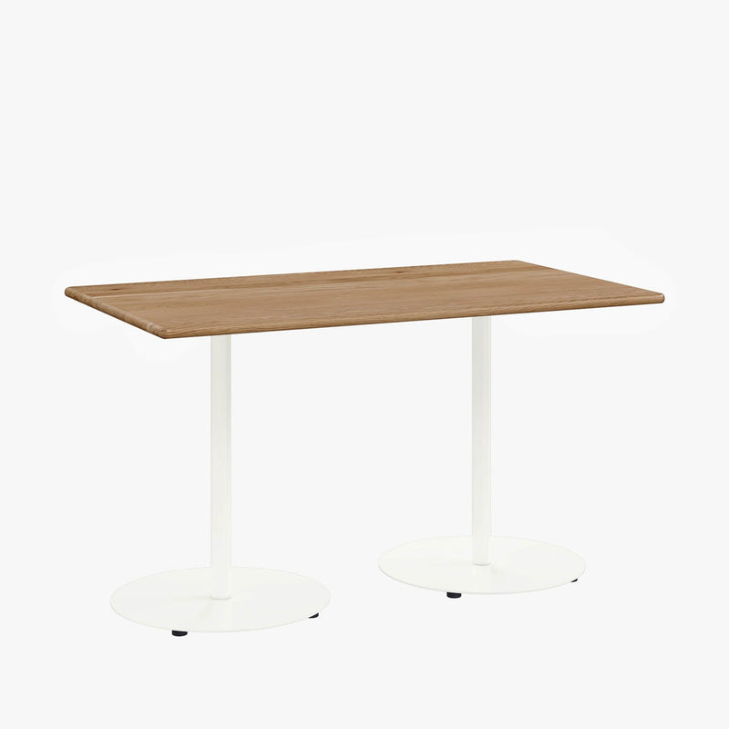 Cafe Table - Rectangular Top, Weighted Two-Stem Base