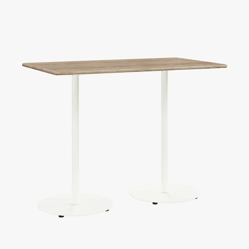 Cafe Table - Rectangular Top, Weighted Two-Stem Base