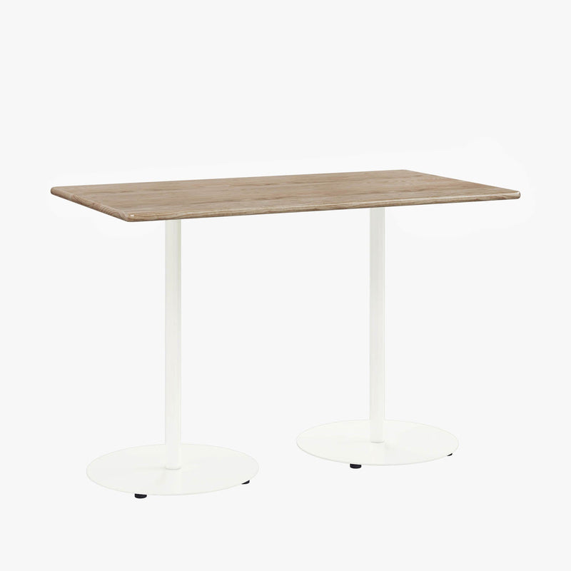 Cafe Table - Rectangular Top, Weighted Two-Stem Base