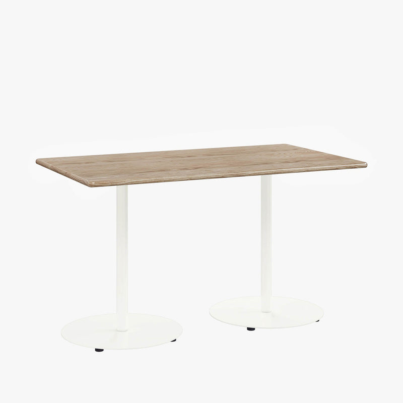 Cafe Table - Rectangular Top, Weighted Two-Stem Base