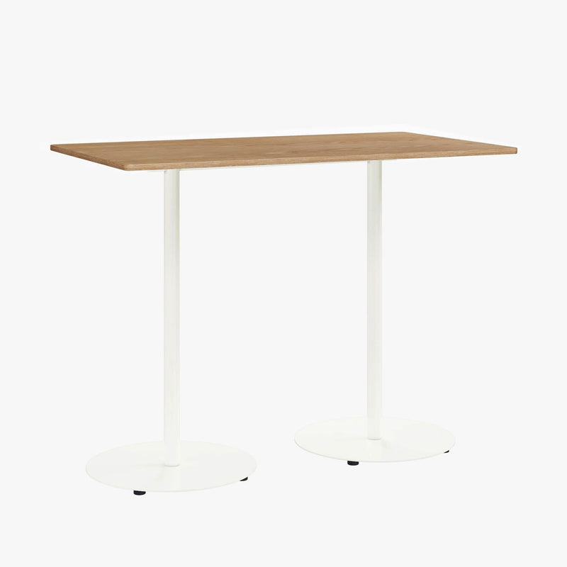 Cafe Table - Rectangular Top, Weighted Two-Stem Base