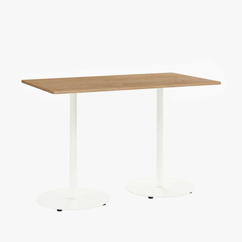 Cafe Table - Rectangular Top, Weighted Two-Stem Base