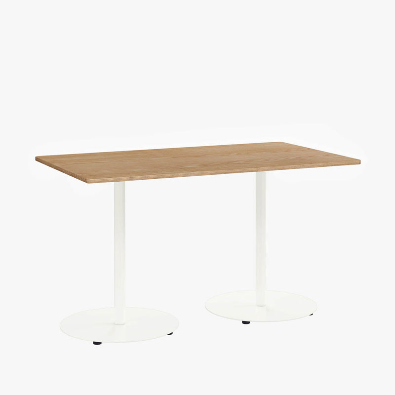 Cafe Table - Rectangular Top, Weighted Two-Stem Base