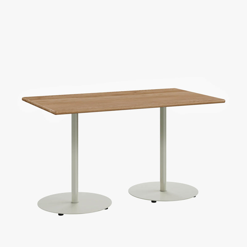 Cafe Table - Rectangular Top, Weighted Two-Stem Base