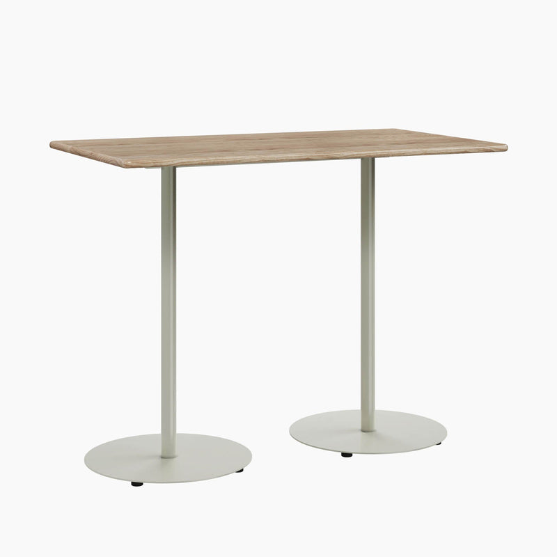 Cafe Table - Rectangular Top, Weighted Two-Stem Base