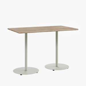 Cafe Table - Rectangular Top, Weighted Two-Stem Base