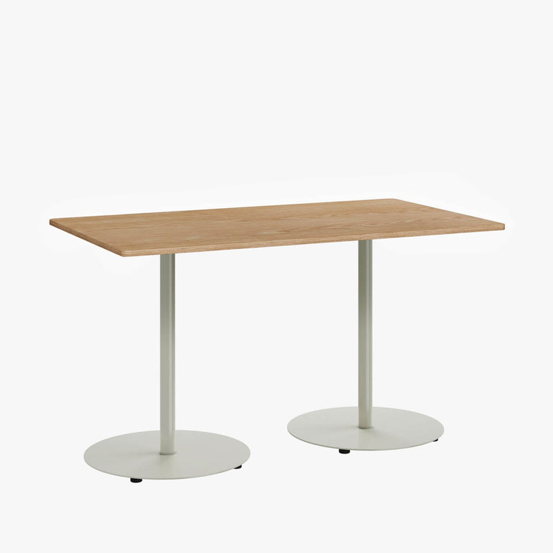 Cafe Table - Rectangular Top, Weighted Two-Stem Base