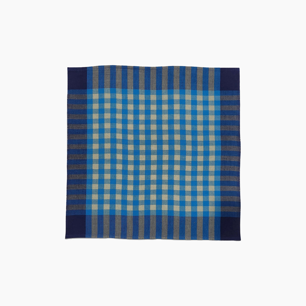 All Roads | Grid Napkin Pair - Cerulean