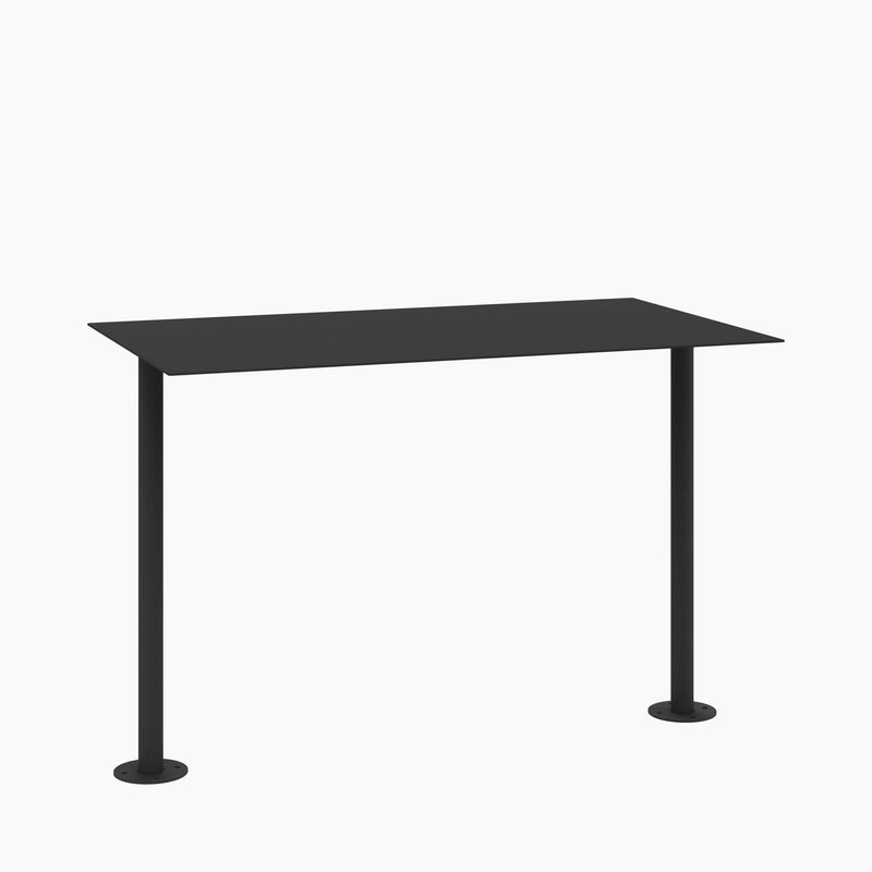 Cafe Table - Rectangular Top, Bolted Two-Stem Base