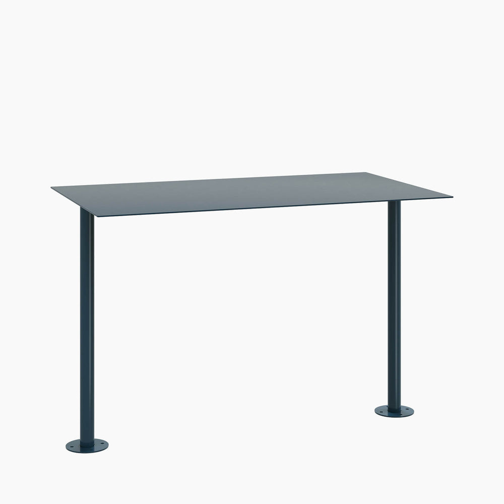 Cafe Table - Rectangular Top, Bolted Two-Stem Base