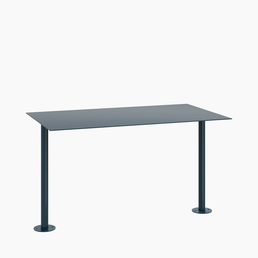 Cafe Table - Rectangular Top, Bolted Two-Stem Base