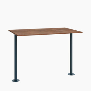 Cafe Table - Rectangular Top, Bolted Two-Stem Base