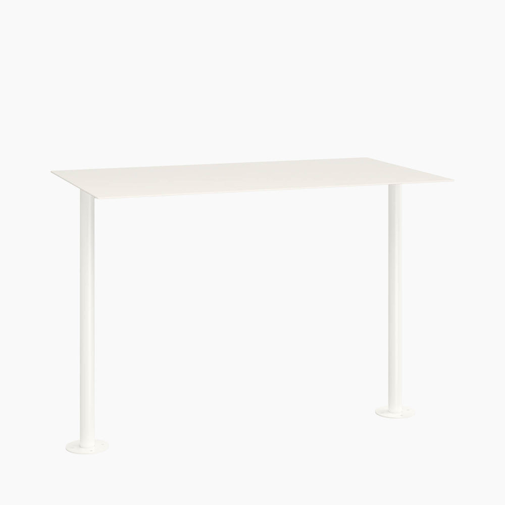 Cafe Table - Rectangular Top, Bolted Two-Stem Base