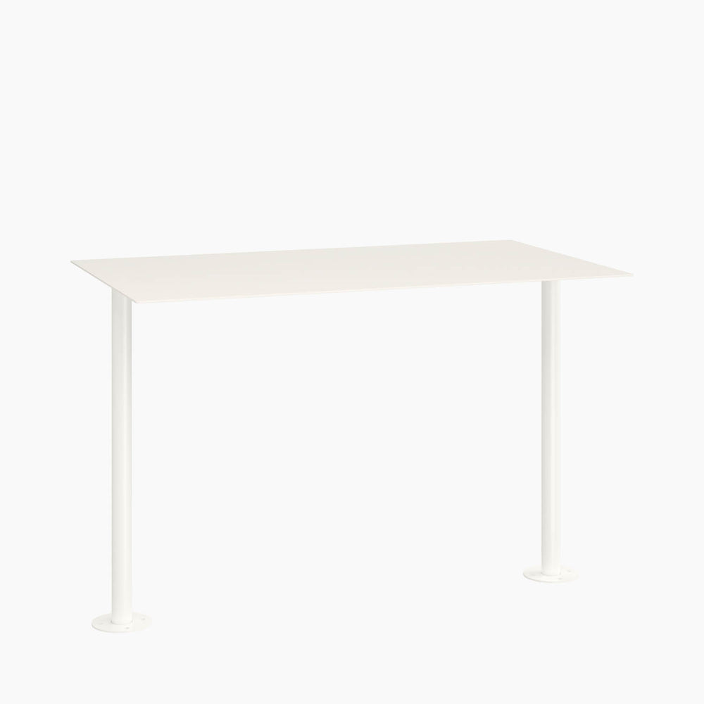 Cafe Table - Rectangular Top, Bolted Two-Stem Base