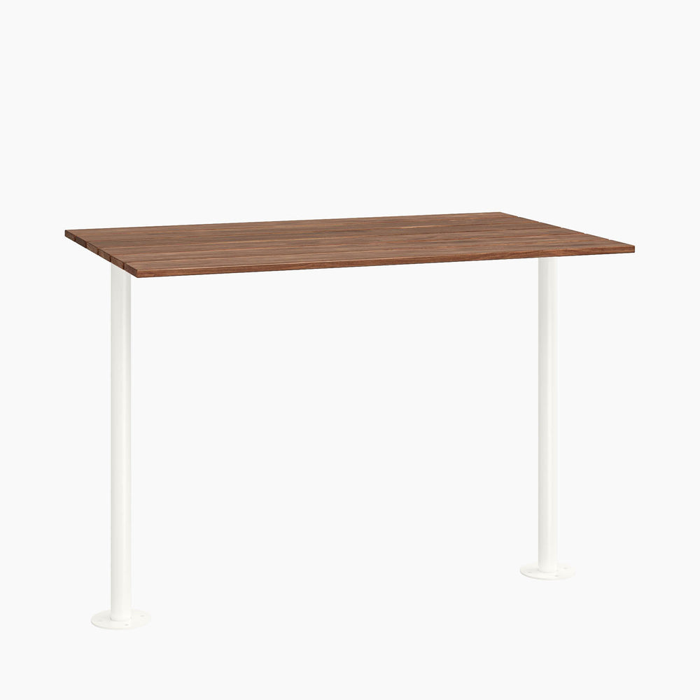 Cafe Table - Rectangular Top, Bolted Two-Stem Base