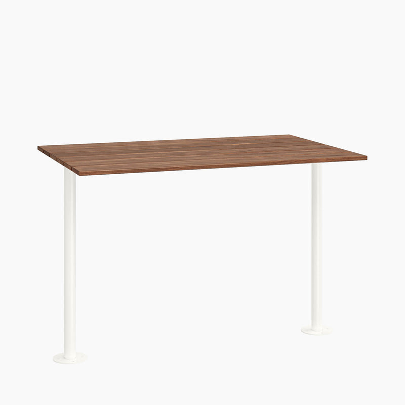 Cafe Table - Rectangular Top, Bolted Two-Stem Base