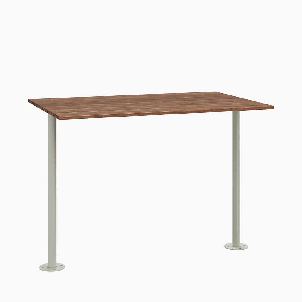 Cafe Table - Rectangular Top, Bolted Two-Stem Base