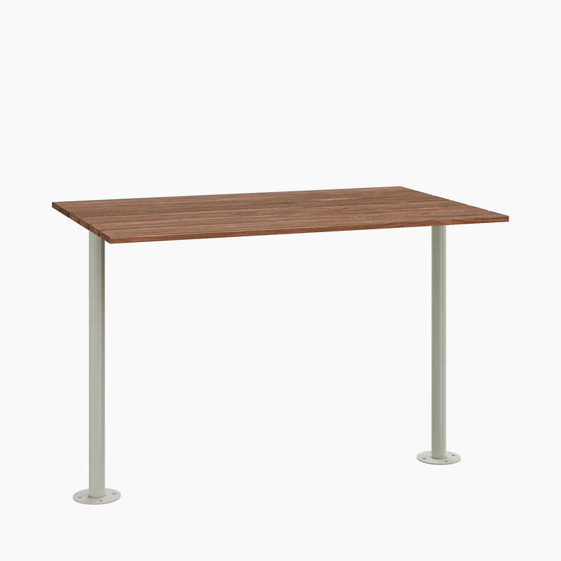 Cafe Table - Rectangular Top, Bolted Two-Stem Base