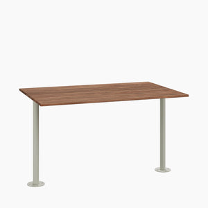 Cafe Table - Rectangular Top, Bolted Two-Stem Base