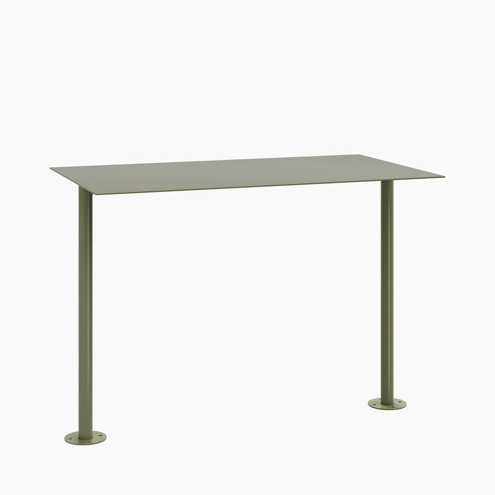 Cafe Table - Rectangular Top, Bolted Two-Stem Base