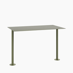 Cafe Table - Rectangular Top, Bolted Two-Stem Base