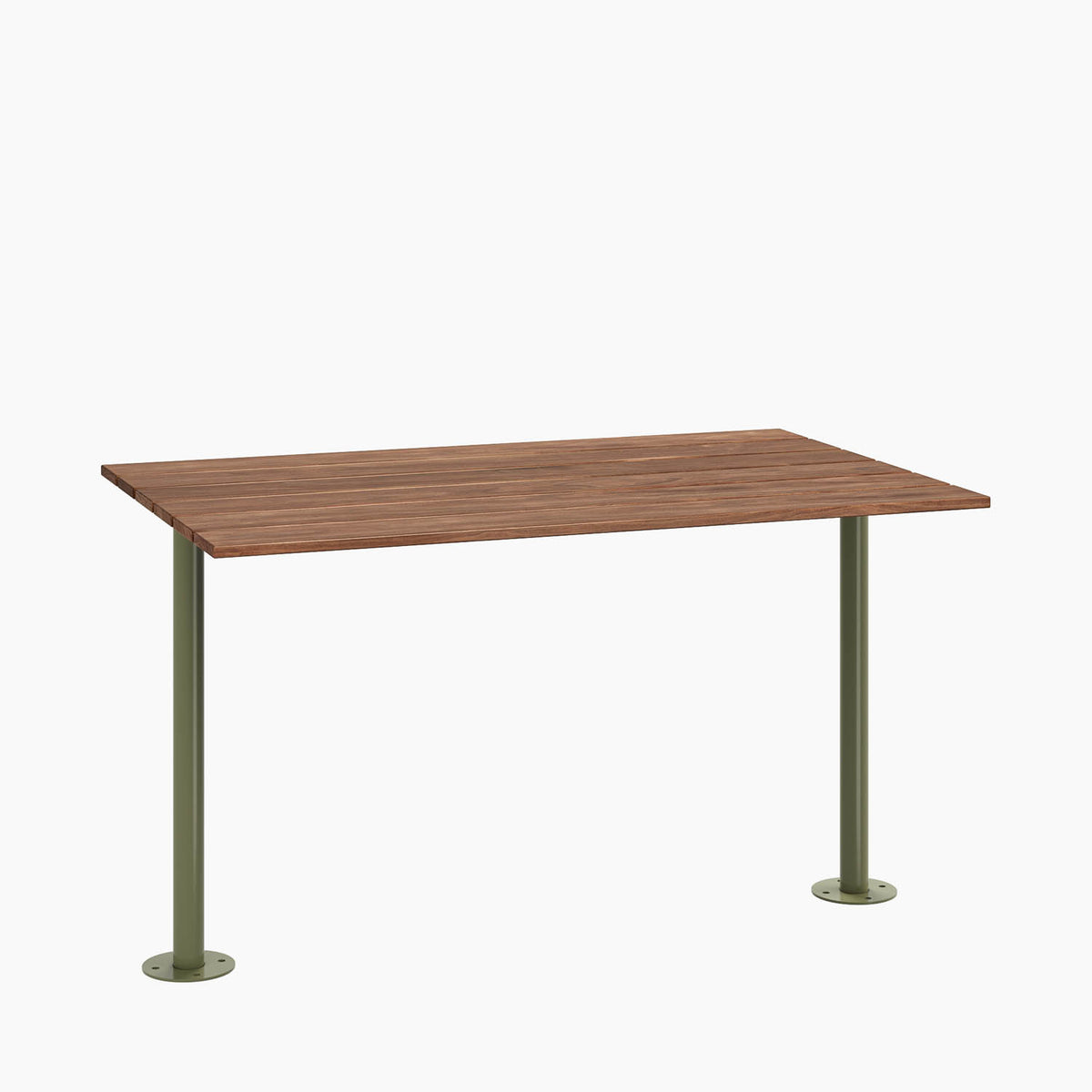Cafe Table - Rectangular Top, Bolted Two-Stem Base