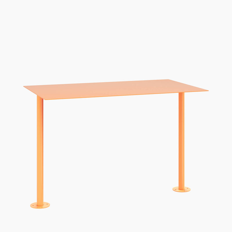 Cafe Table - Rectangular Top, Bolted Two-Stem Base