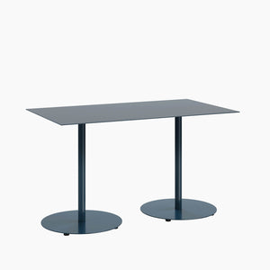 Cafe Table - Rectangular Top, Weighted Two-Stem Base